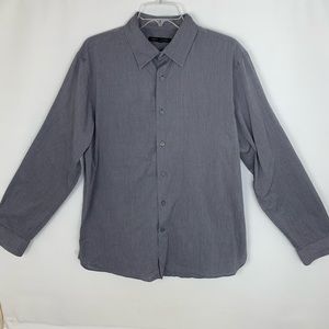 John Varvatos Button Down Shirt Men’s Large Gray Dress Shirt